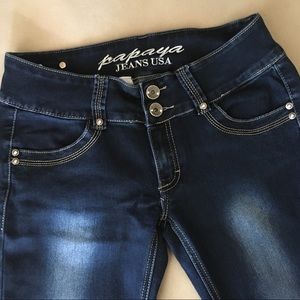 Cute Papaya Stretch Straight Leg Jeans